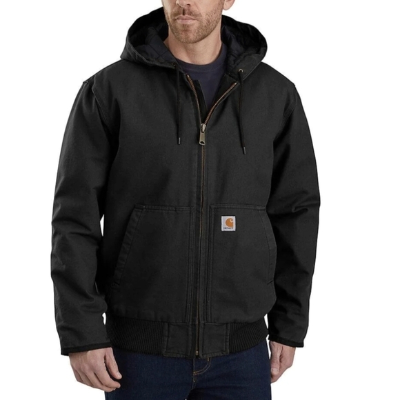 NWT Carhartt Washed Duck Insulated Jacket Mens XL Black Utility - Picture 1 of 6